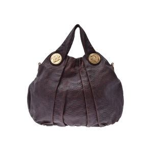 Gucci Guccissima Handbag Bordeaux Purple Leather